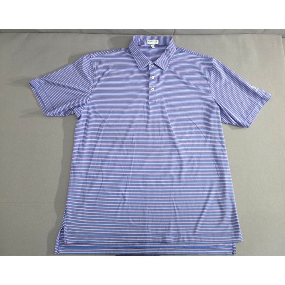 Peter Millar Shirt Mens Extra Large Purple Summer Comfort Mira Vista Embroidered